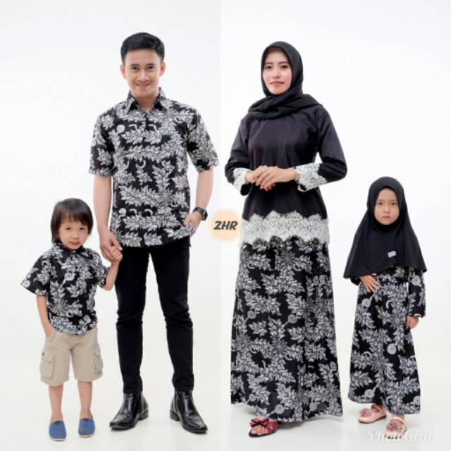 GROSIR COUPLE BATIK ARSILA KLOK LAWASAN ORI BATIK SETELAN BAJU BATIK COUPLE KELUARGA