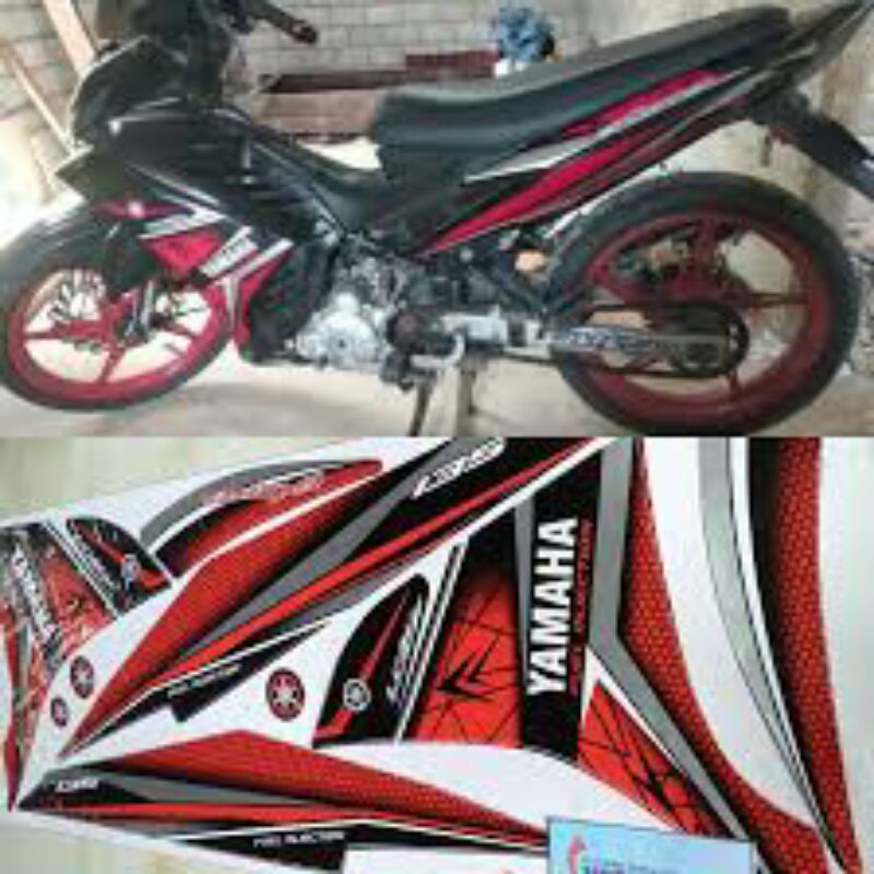 List striping yamaha jupiter mx 135 new merah hitam