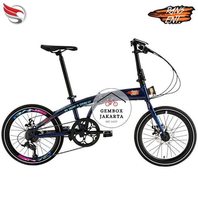 Promo Sepeda Lipat Element Police Milan 8 Speed Rans 2 Biru - Biru Kunestlestore