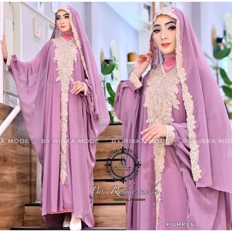 REALPICT GAMIS LEBARAN TERLARIS/GAMIS KAFTAN ZAHRA/BY RISKA MODE