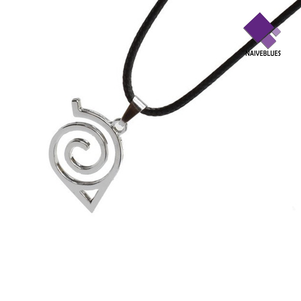 Naiveblue Kalung Rantai Dengan Liontin Anime Naruto Bahan Metal Untuk Unisex / Pria / Wanita