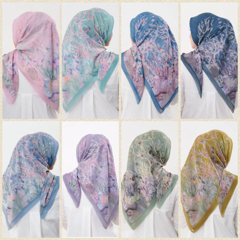 Buttonscarves The Little Mermaid 1.0 Voal square NWT