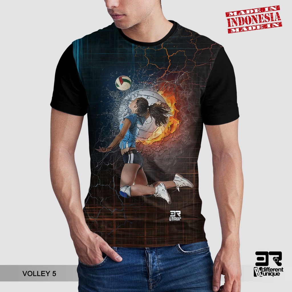[ COD ] KAOS PRINTING GAMBAR VOLLEY 5 - BAJU DISTRO ORIGINAL MOTIF OLAHRAGA SPORT SPORTS VOLI VOLLI 