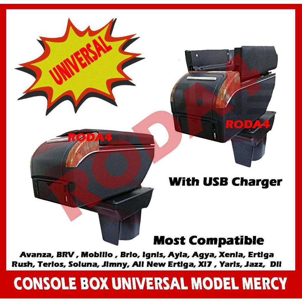 Console Box Mobil Universal Arm Rest With USB model MERCY