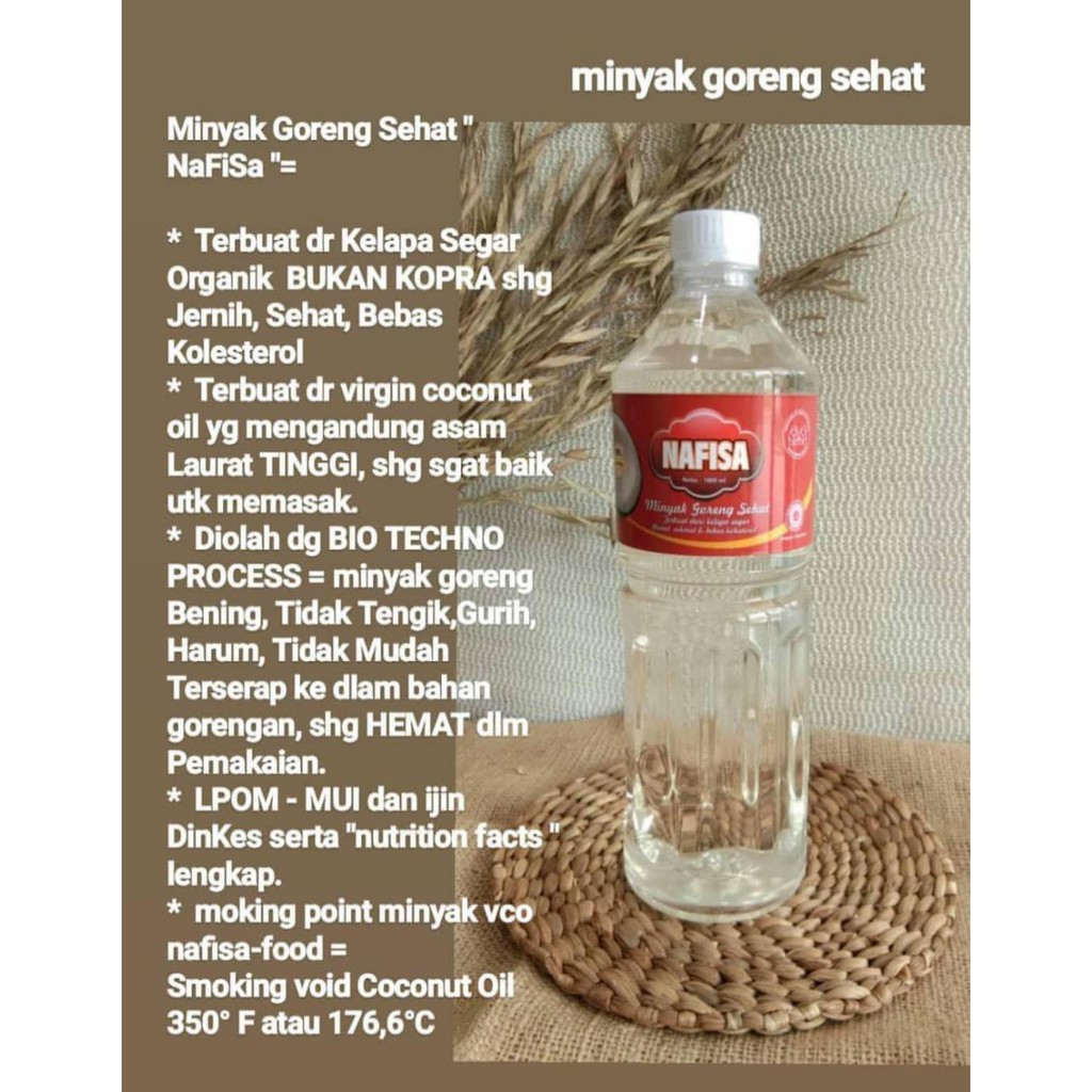 

Nafisa Minyak Goreng Sehat 1 liter - Minyak Goreng Kelapa 1 liter