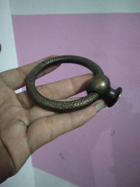 Handle / Tarikan Laci Lemari Kuningan Antik Murah JUMBO 7.5cm