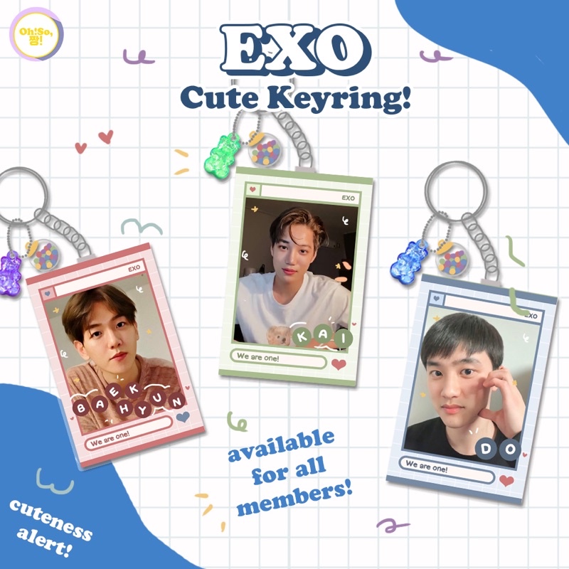 EXO KEYRING VER.2 KEYCHAIN GANTUNGAN KUNCI CHARM EXOL