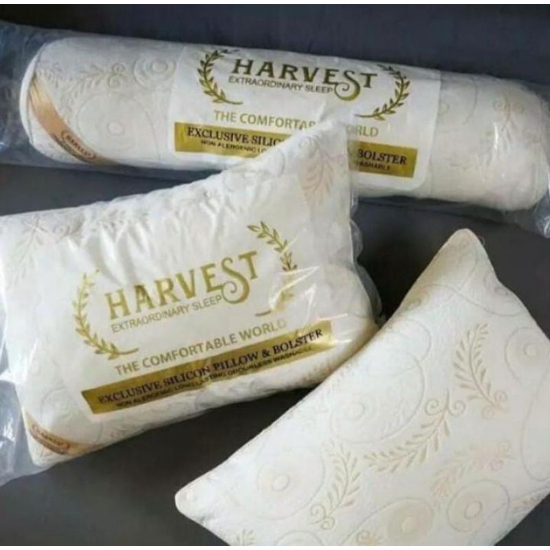 [ 1 set ] 2 bantal 1 guling promo bantal guling hotel merk harvest produk original kualitas premium
