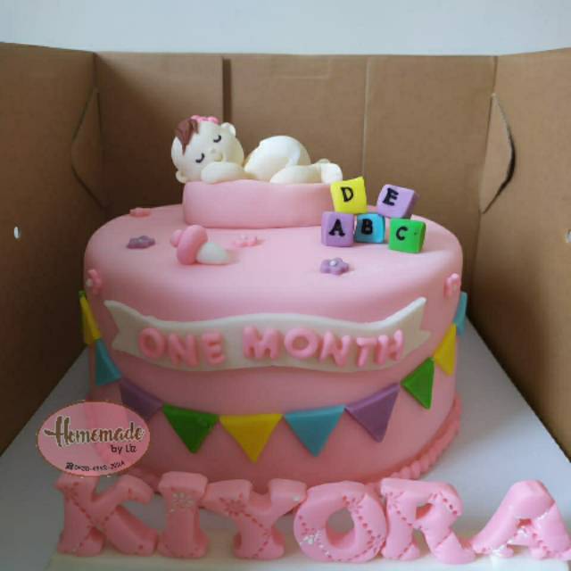 Kue bayi 1 bulanan / cake baby 1 month / cake manyue