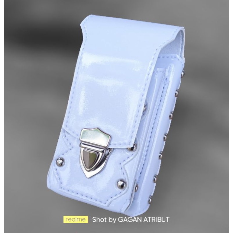 SARUNG HP PINGGANG POLISI SECURITY SATPAM PUTIH POLOS