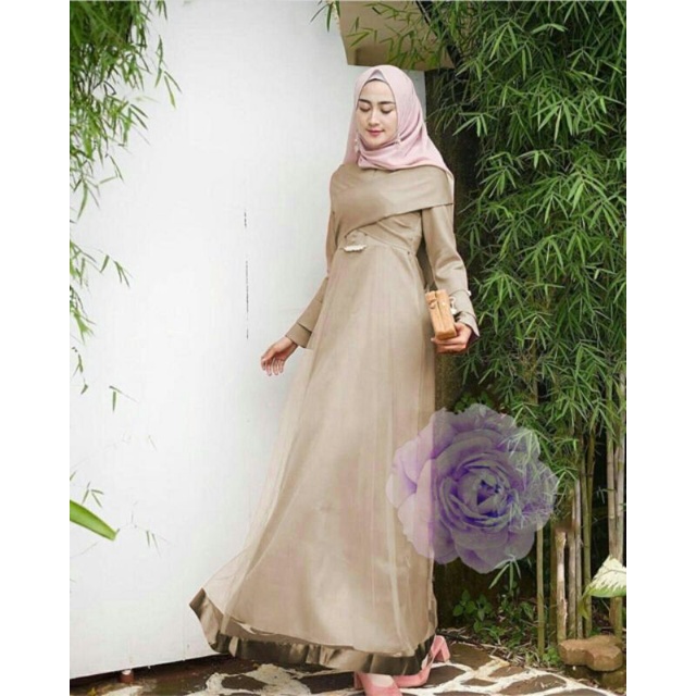 Maxi Maxy Dress Longdress Kondangan Pesta Velvet Tile Kinan