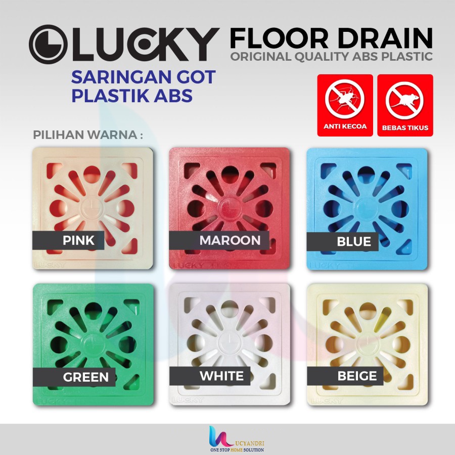 Saringan Got Tebal Plastik PVC Kamar Mandi Toilet Floor Drain Air WC