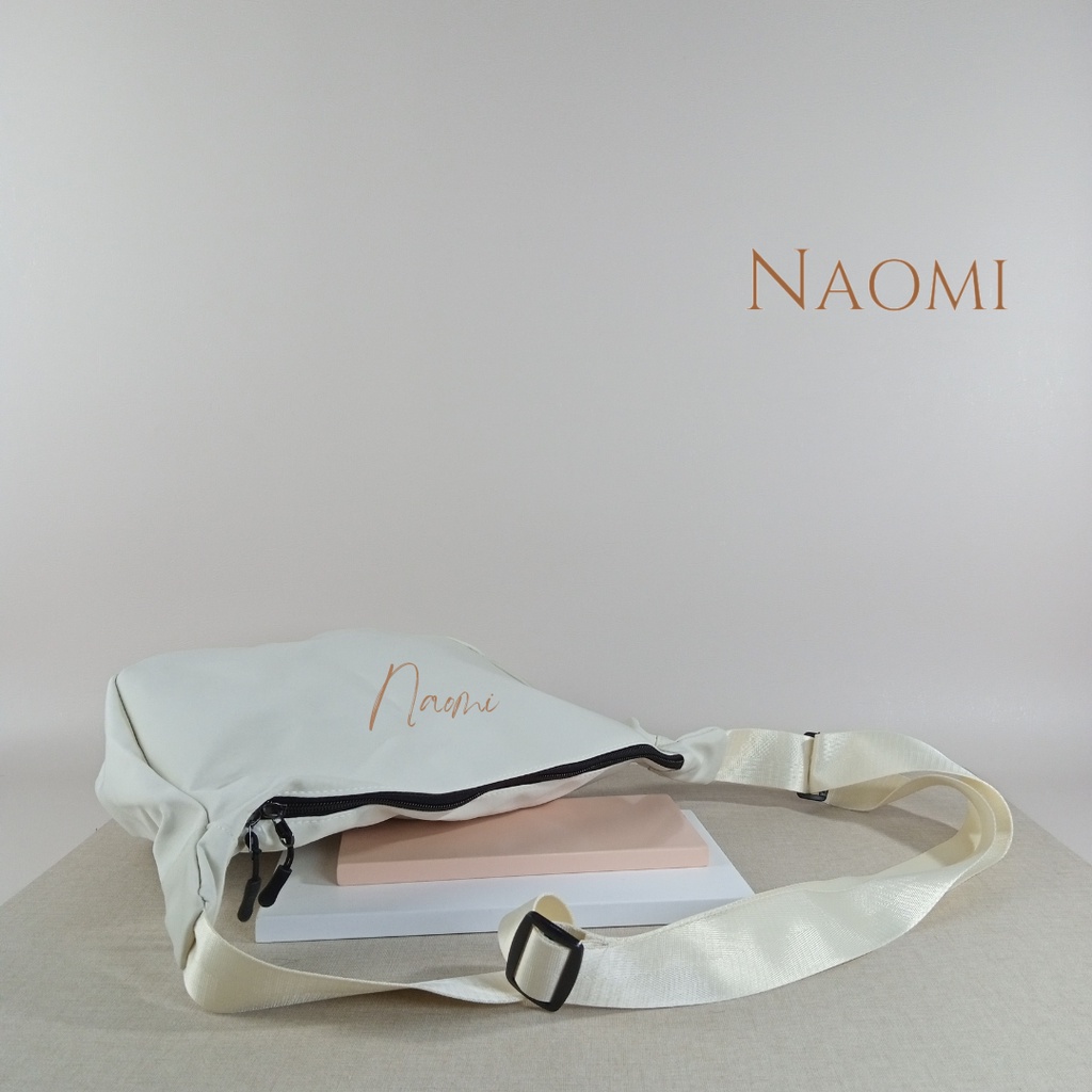 NAOMI - Sling Bag Impor Amoura - Tas Wanita - Tas Fashion Wanita - Tas Canvas - Tas Selempang - tas kain katun -  tas besar - tas santai - Tas Wanita