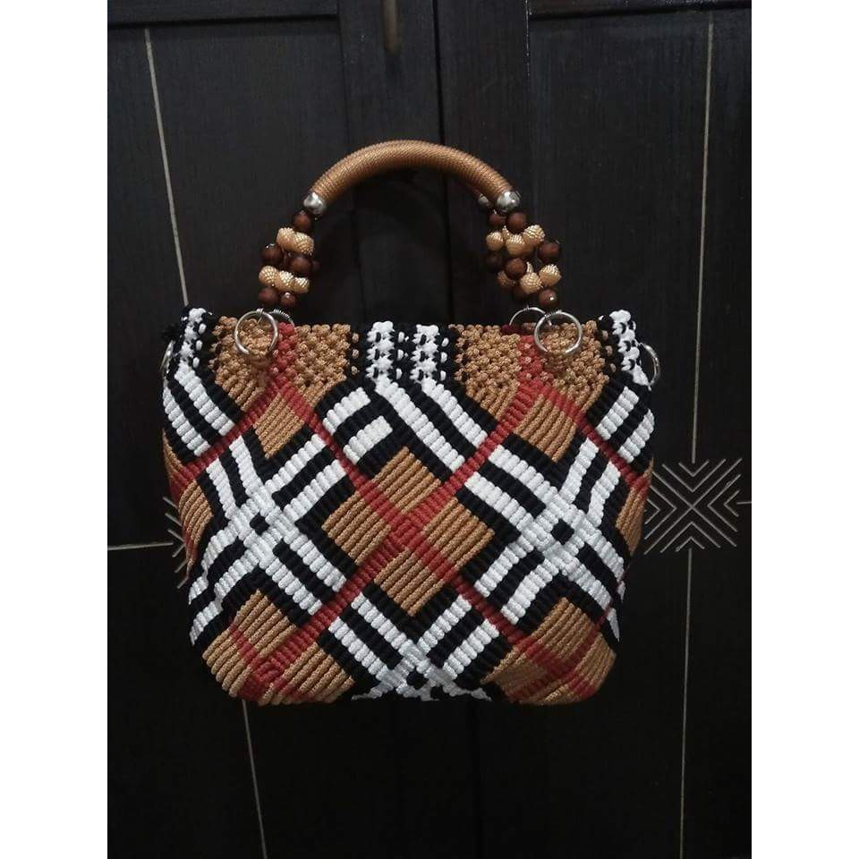 Tas rajut handmade tali kur cantik. ....