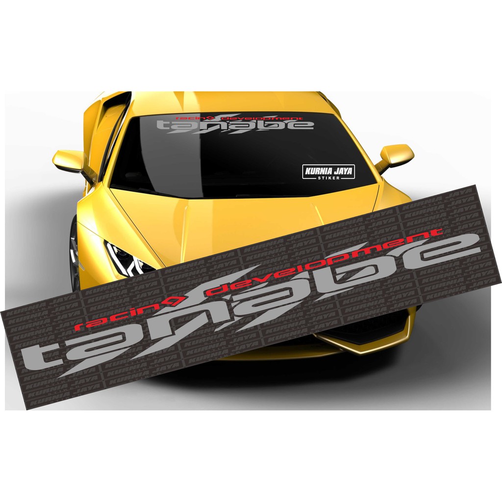 CUTTING STIKER STIKER MOBIL KACA MOBIL DEPAN RACING DEVELOPMENT TANABE