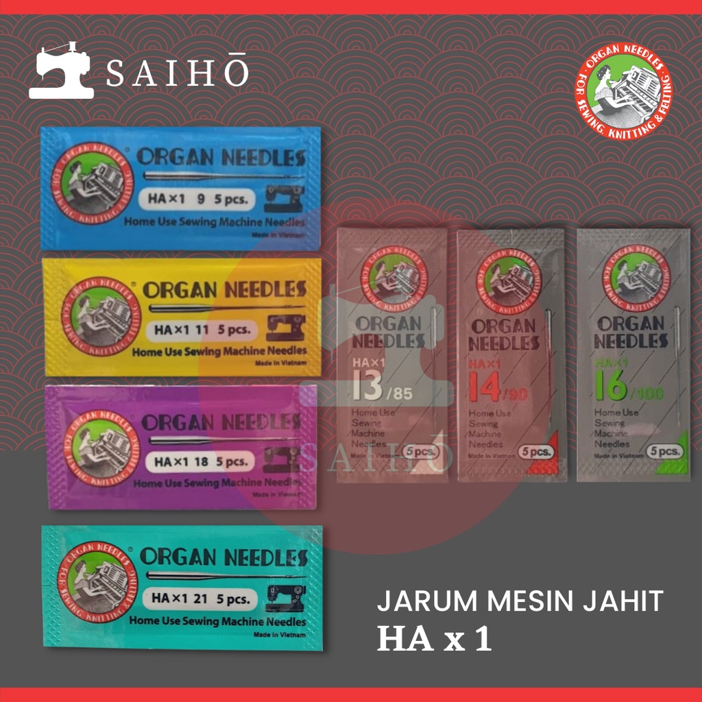 ORGAN Needle HAx1 / HA x 1 - Jarum Mesin Jahit