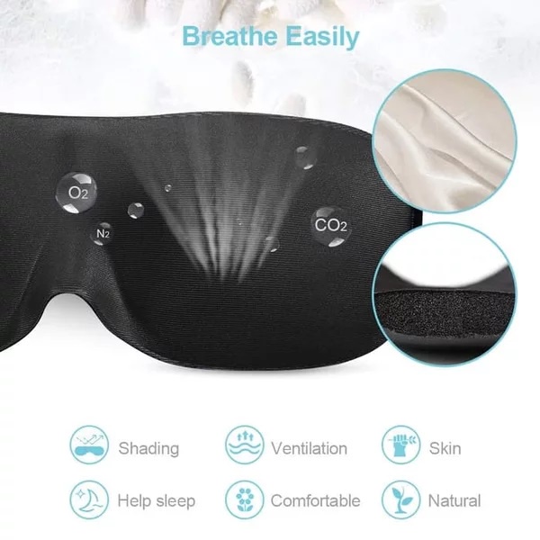 Penutup mata tidur travel 3D Kacamata Tidur Anti Silau Insomnia Sleep Mask Eye Mask Travel Soft Sleeping Googles