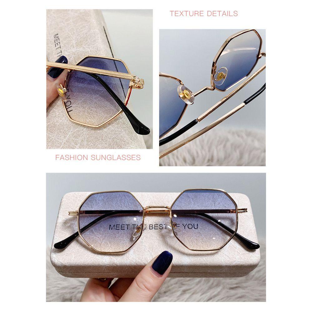 R-FLOWER Kacamata Poligon Trendy Kacamata Matahari Aksesoris Fashion Eyewear Sunglasses Untuk Wanita