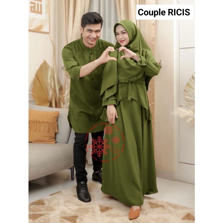 baju couple lebaran 2022 pasangan / kapelan keluarga / fashion muslim terbaru cp ricis moscrepe
