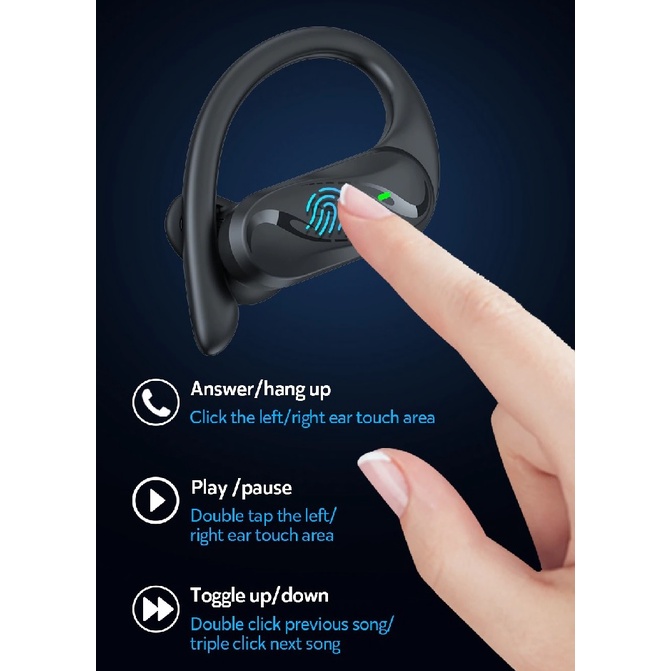 DACOM BoneBuds X1 - TWS Bluetooth 5.3 Bone Conduction Earphone - Earphone Bluetooth dengan Desain Bone Conduction Terbaru dari DACOM