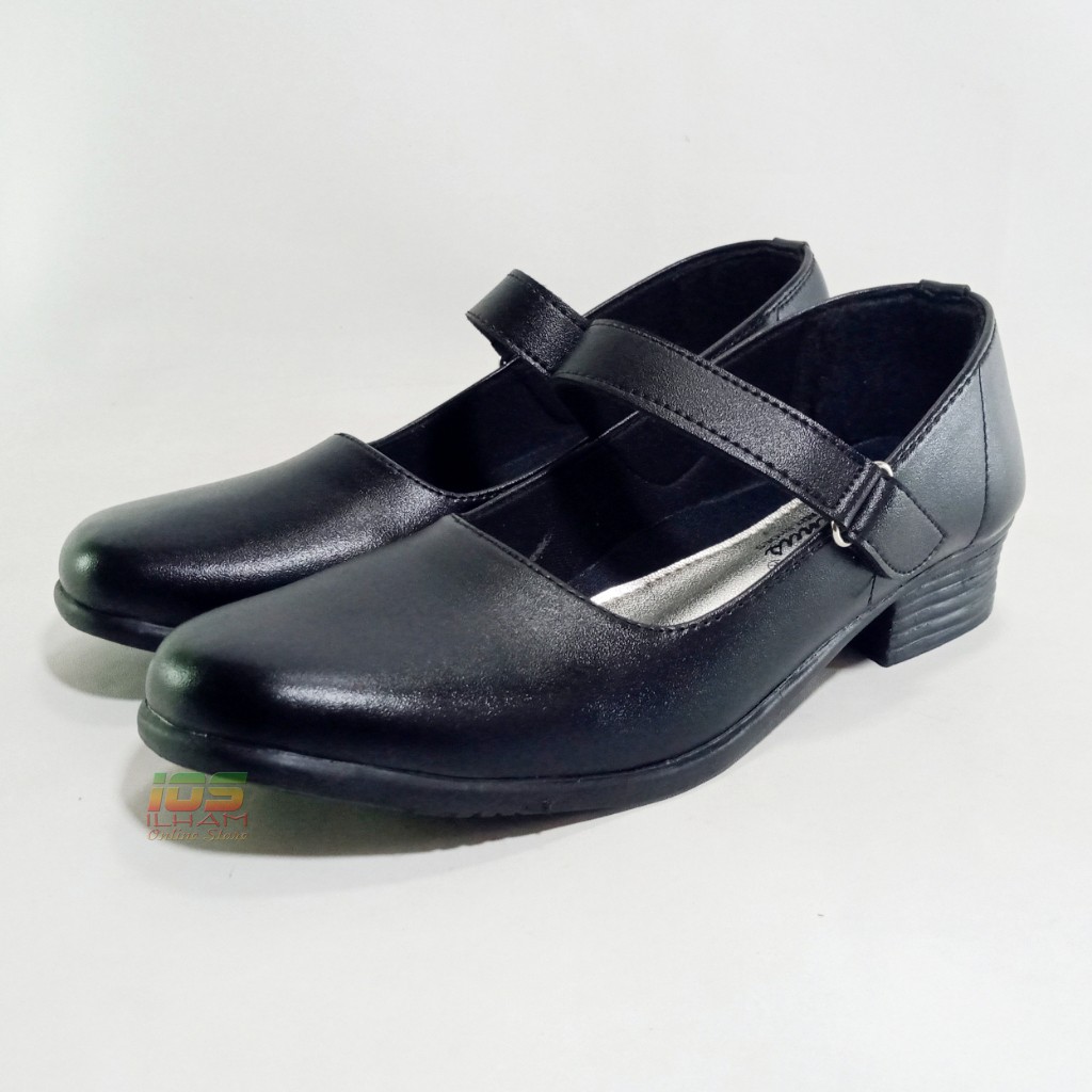 Sepatu Pantofel Sekolah Paskibraka Hak 3cm Size 36-41