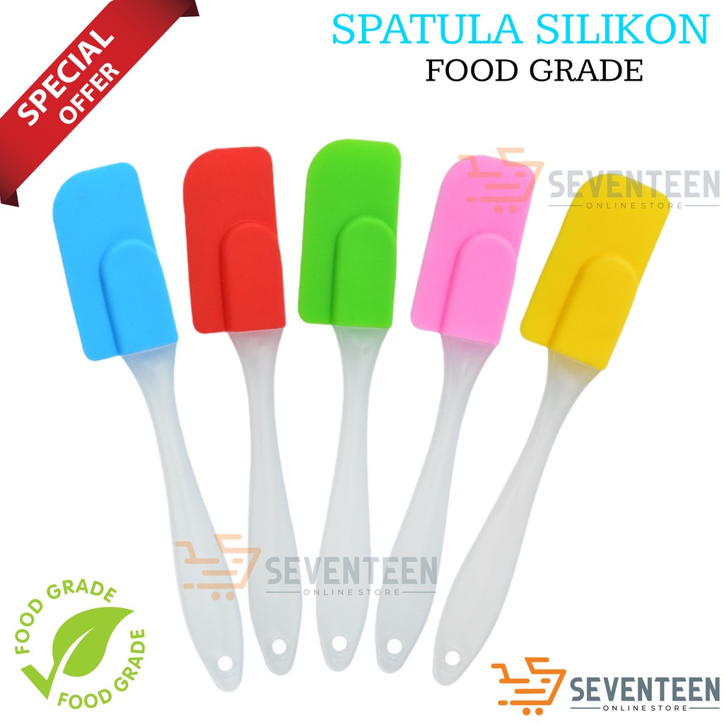 SPATULA POLESAN KUE SILIKON TAHAN PANAS FOOD GRADE SPATULA DAPUR ANTI LENGKET / SPATULA KUE