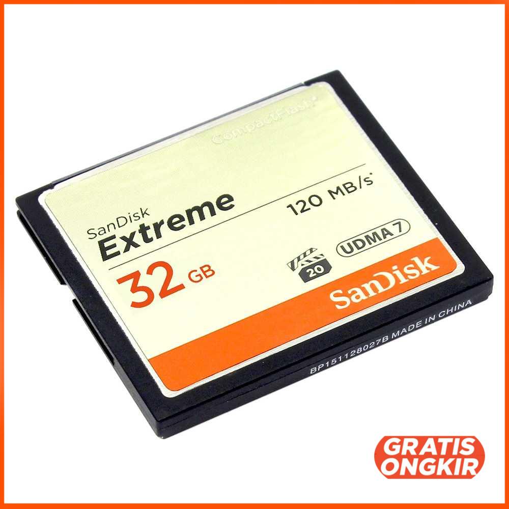 SanDisk Extreme Compact Flash Card VGP-20 120MBps - SDCFXSB 32Gb