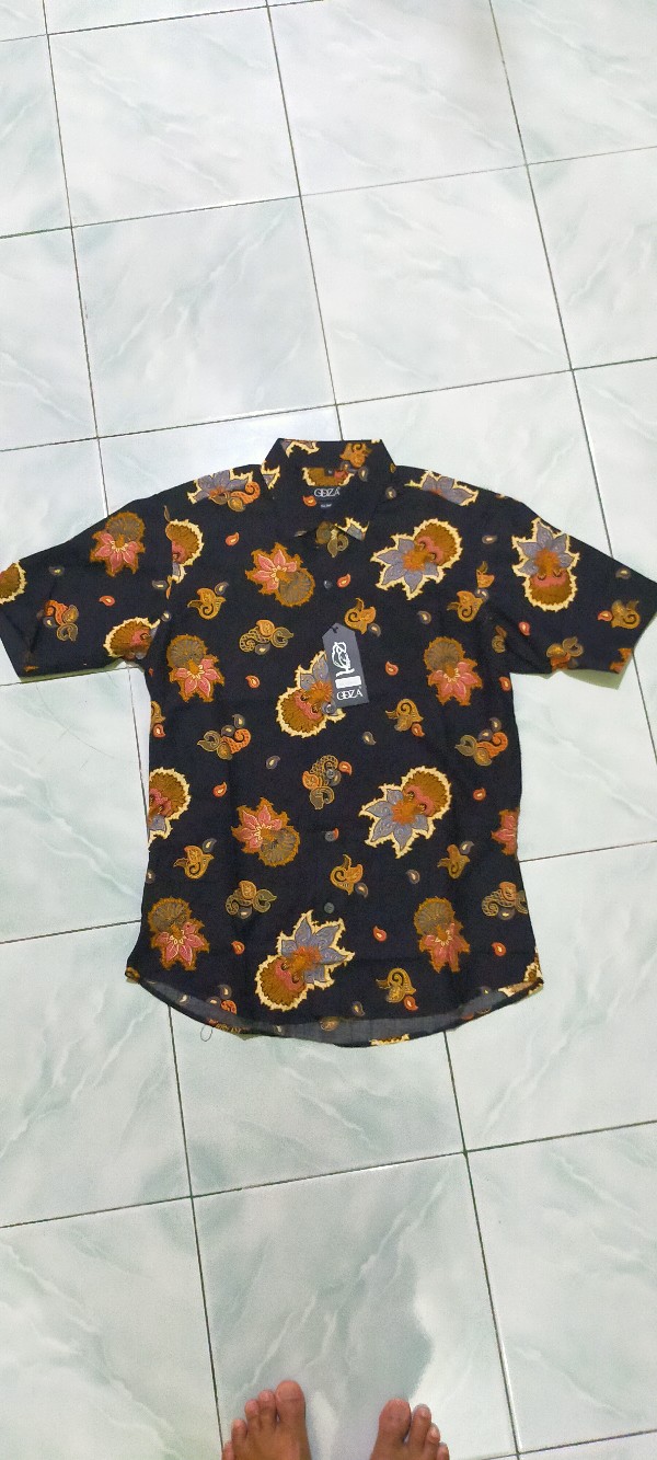 Odza Kemeja Batik Baju Batik Lengan Pendek Busana Pesta Modern Slim Fit Dagasuli