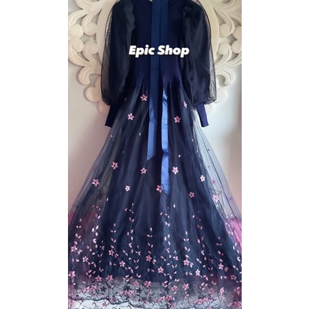 Dress korea Rajut mix organza Import New Tag label✅✅// Dress korea best seller Premium
