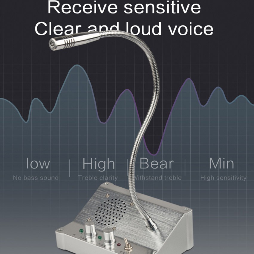Window Speaker Intercom System - Microphone Mic loket window intercom 2 Arah Utk Buat Counter Kasir