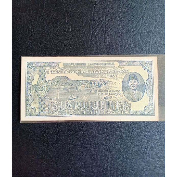 uang kuno ori 25 rupiah tahun 1947 sdx1 sda xf