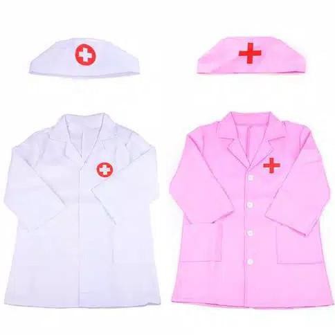 Kostum Dokter Anak Baju Dokter - 1 ukuran, Putih