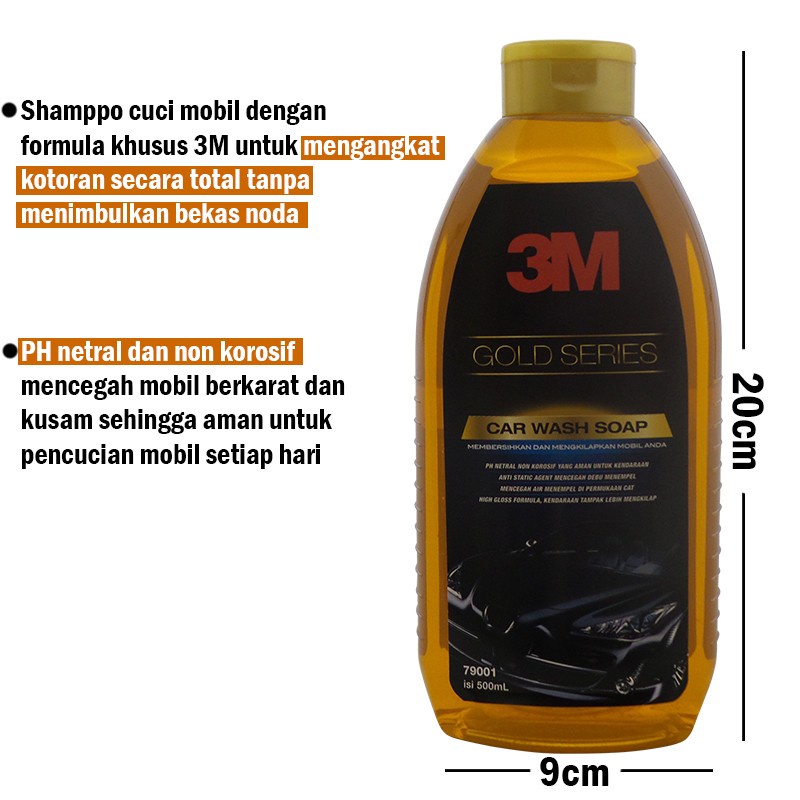 3M Auto Gold Series Sabun Cuci Botol Mobil 500ML Car Wash Soap Shampoo Mobil