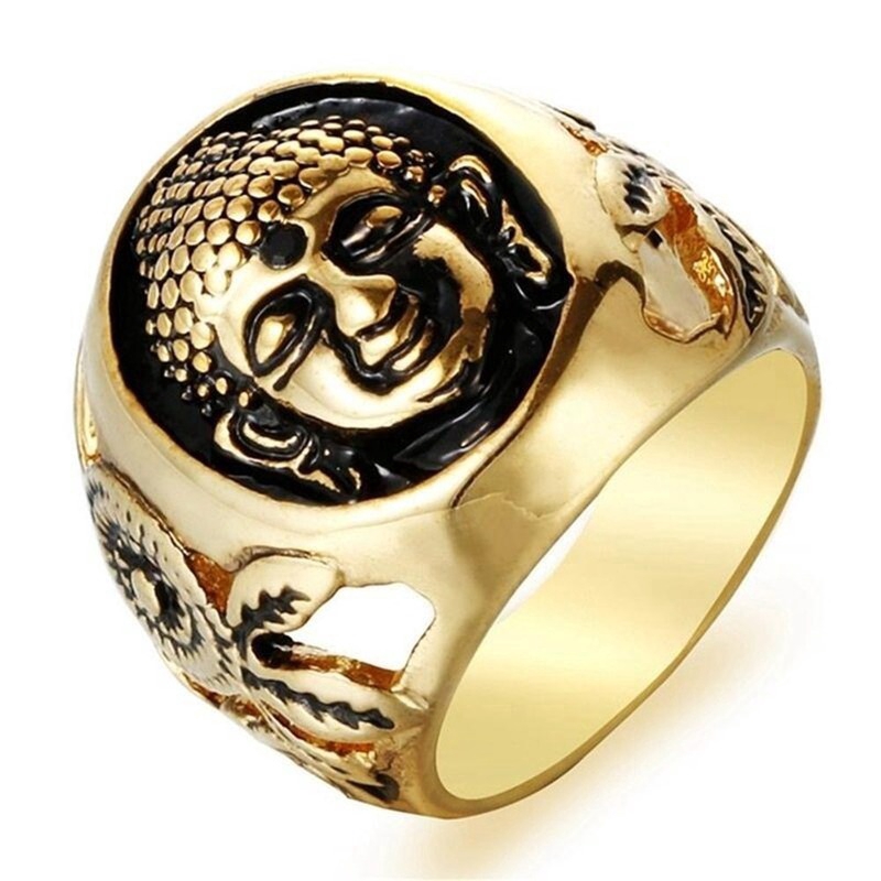 Perhiasan Pria, Agama Antik Thai Buddha Kepala Cincin Punk XX