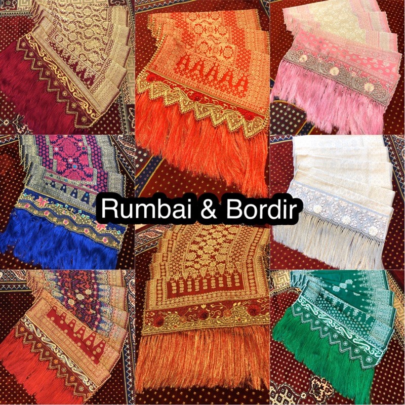 RUMBAI SELENDANG SONGKET (TIDAK TERMASUK SONGKET ) - ILHAM SONGKET TENUN TANGAN ASLI PALEMBANG