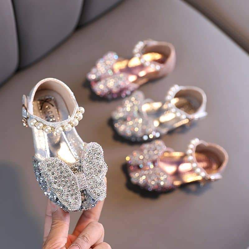 Sepatu Sandal Pesta Anak Perempuan Sparkle Butterfly