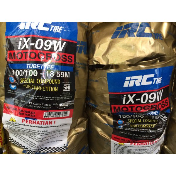 TERLARISS     IRC Motocross 100-100-18 iX-09W Termurah