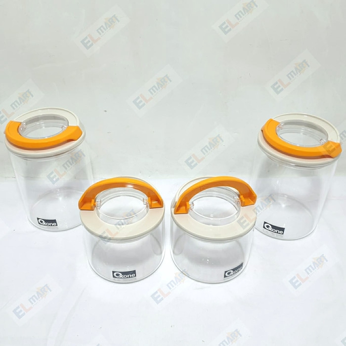 Toples kaca vacuum Oxone ox 307 - vacum glass jar 4pc OX307 Toples oxone vacum ox 307