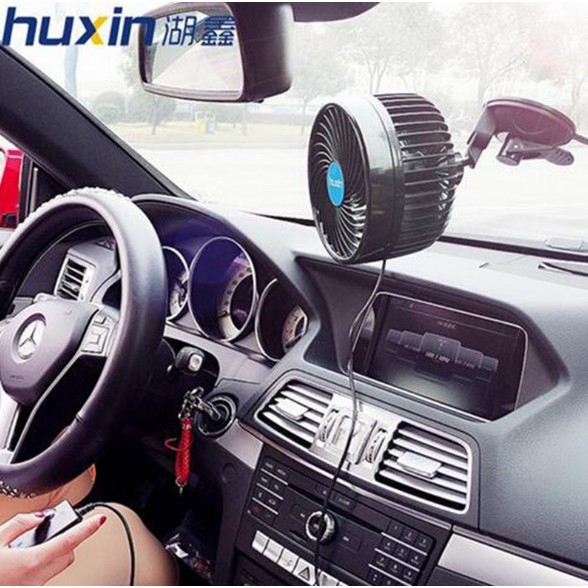 KIPAS Mobil 12V Tempel / Suction Kaca Dashboard Angin Super Kencang