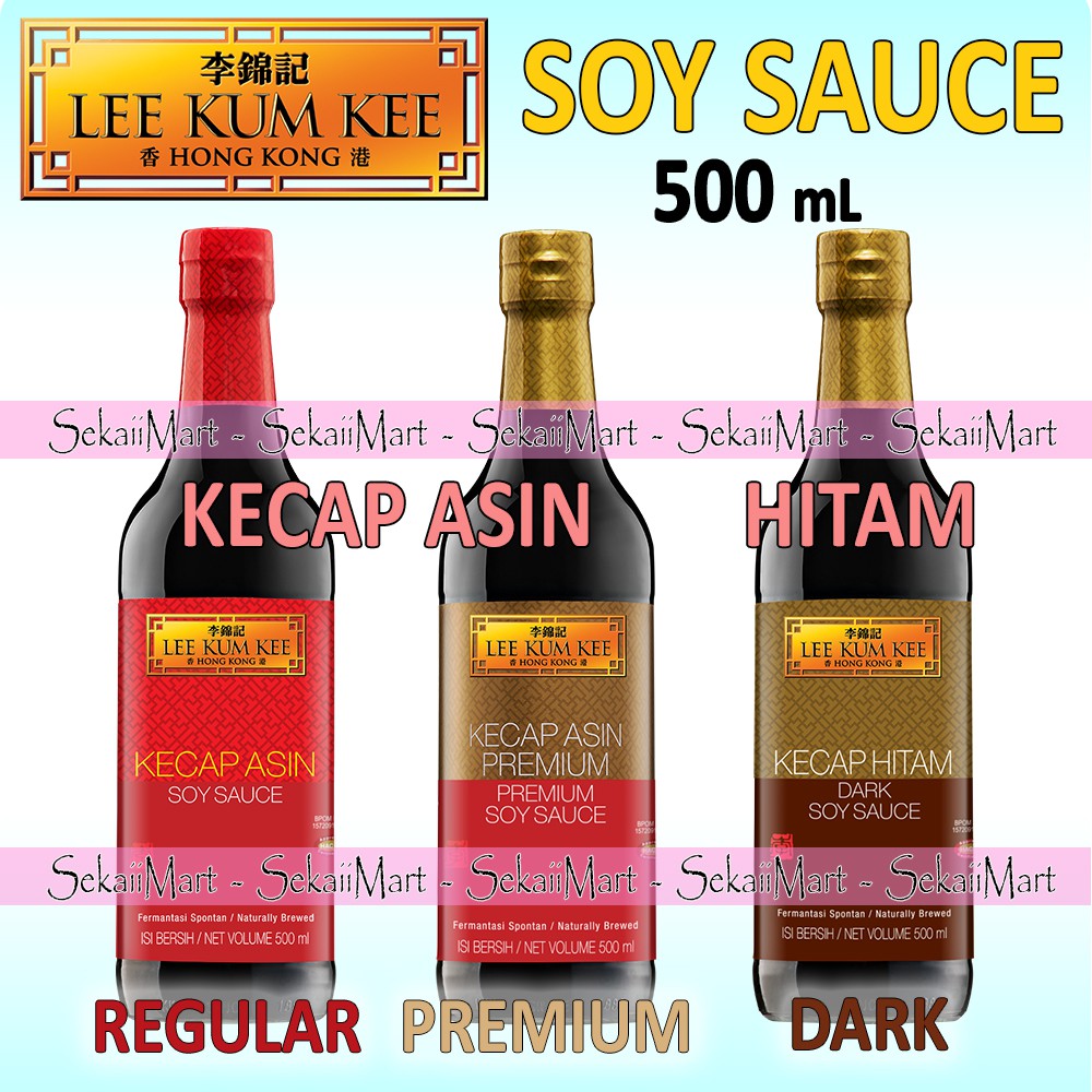 

LEE KUM KEE Kecap Asin / Hitam 500ml - LKK Salty Soy Sauce / Premium / Dark SoySauce Botol Besar