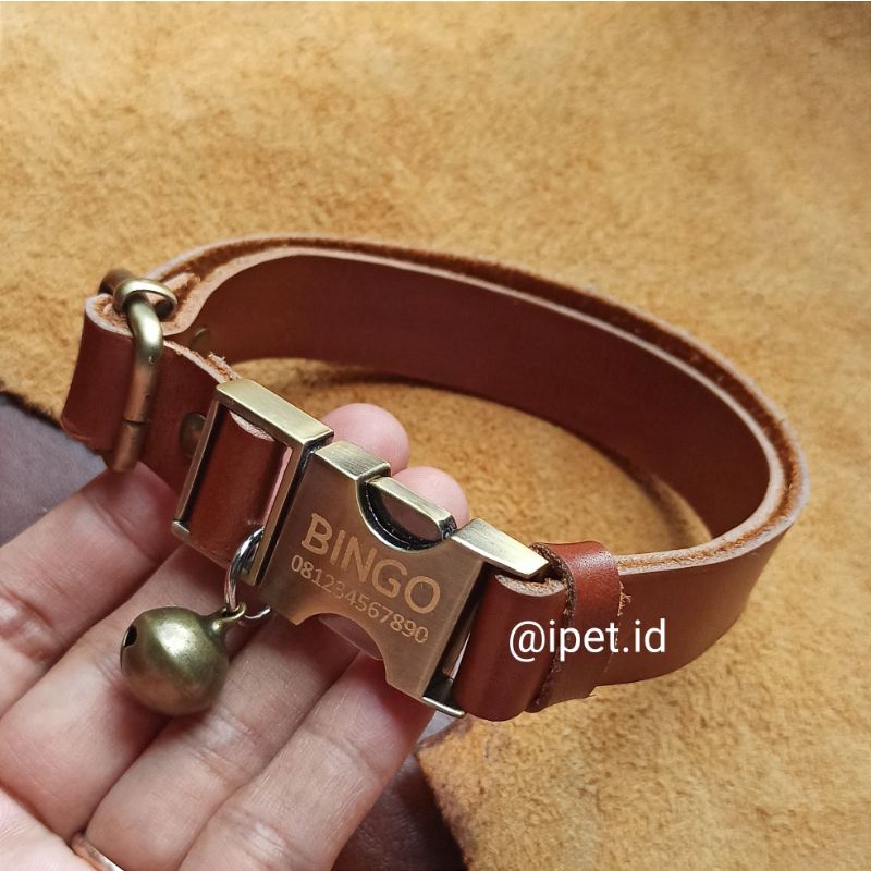 KALUNG ANJING CUSTOM NAMA KULIT ASLI by iPet