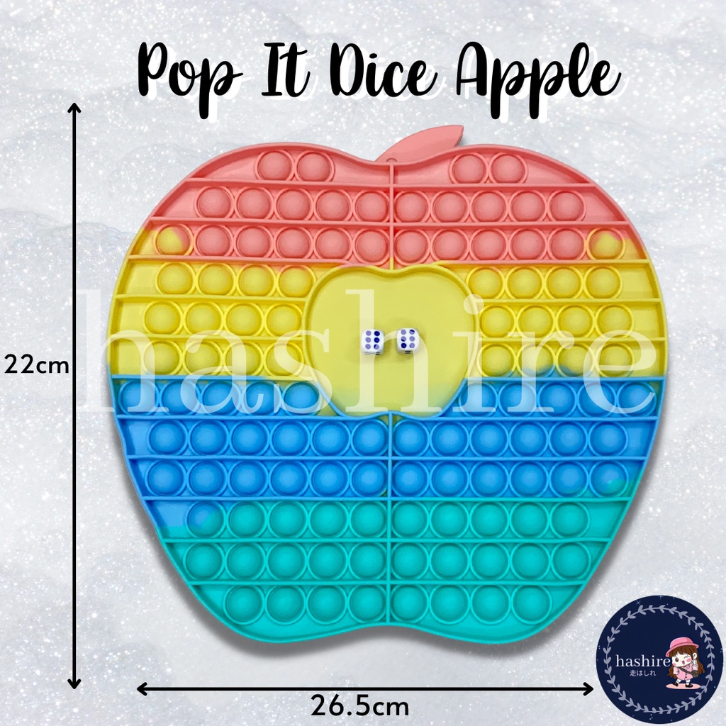 POP IT DADU DICE FREE KELERENG rainbow push button JUMBO sensory fidget viral/ XXL SIZE