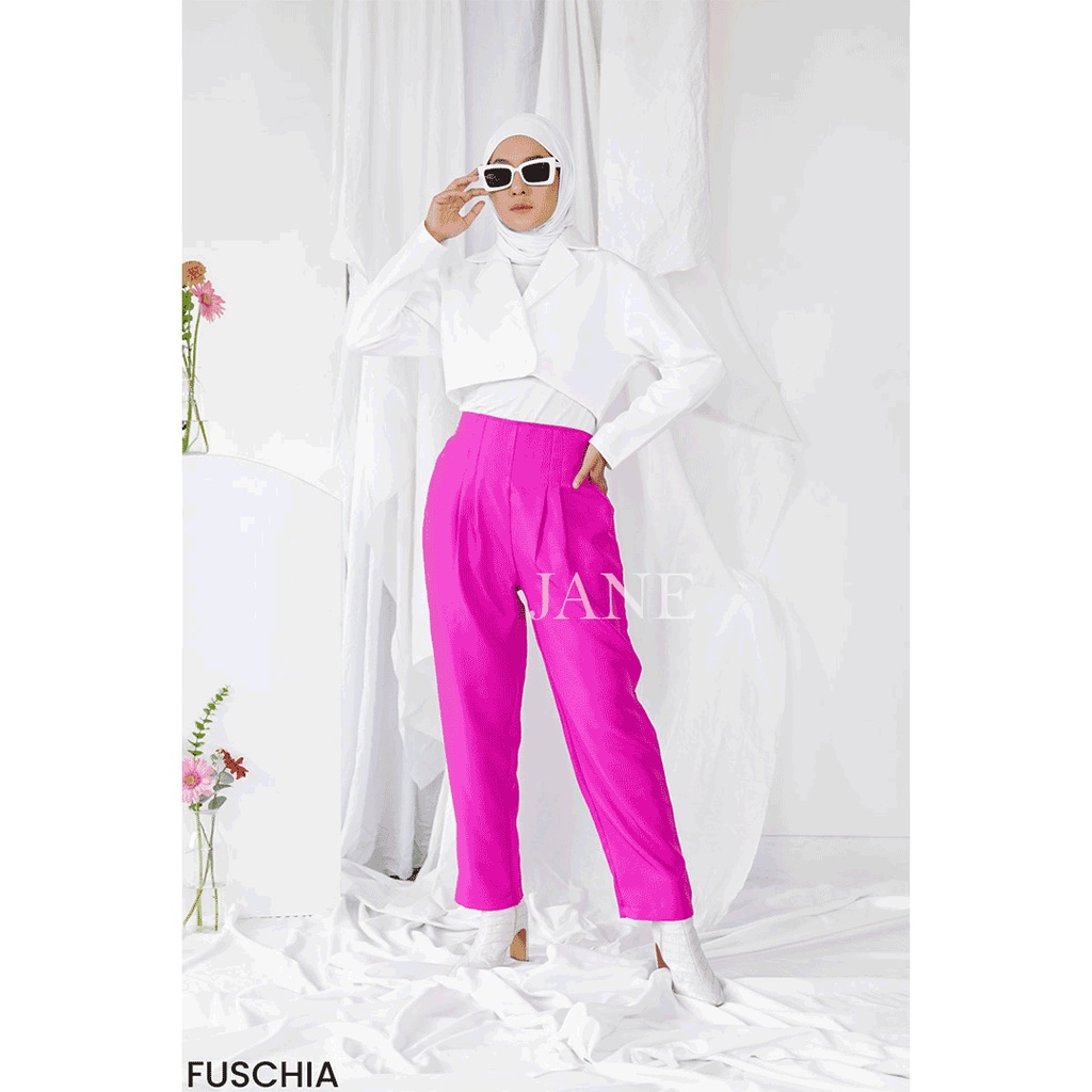 JANE COLLECTION || Celana Panjang Kantor Casual Celana Kulot Longpants Sasa