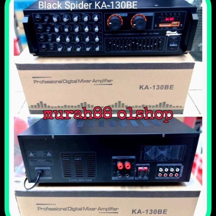 AMPLI KARAOKE BLACKSPIDER KA-130BE BLUETOOTH EQUALIZER USB