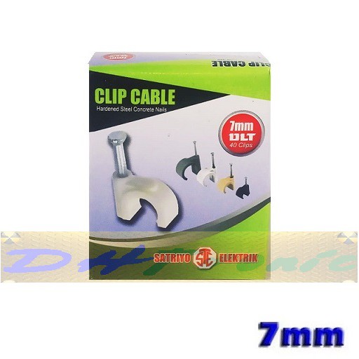 Paku Klem Beton 7 Clip Kabel Lubang Dudukan Kabel Dinding Rumah Tembok Skrup Klip Beton Kuat Diamete