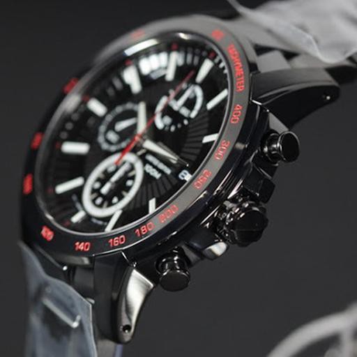 Seiko Criteria SNDC79P1 Chrono Sapphire Black - Jam Tangan Pria SNDC79