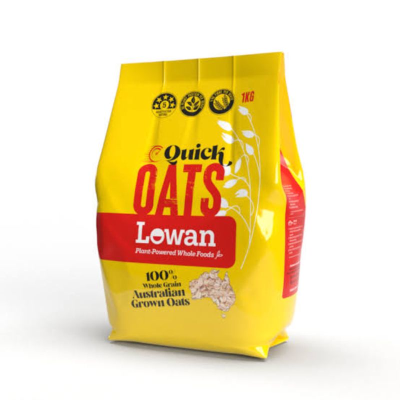 Lowan Quick Oats 1 KG / Oats Instant / Oatmeal Instant Import Murah