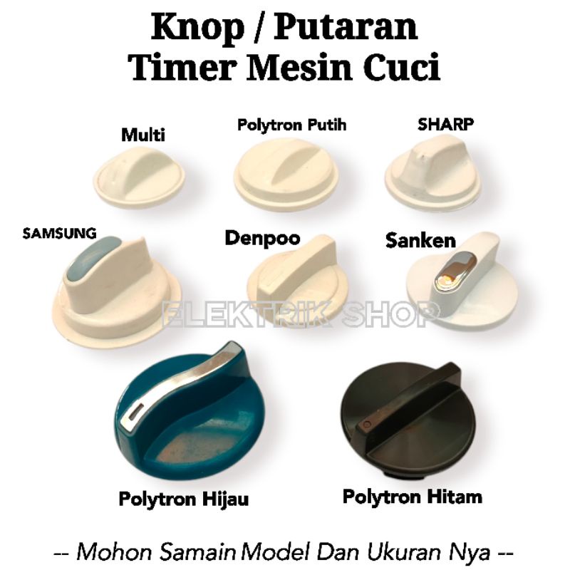 KNOP / PUTARAN TIMER MESIN CUCI MULTI SEMUA MEREK SHARP DLL