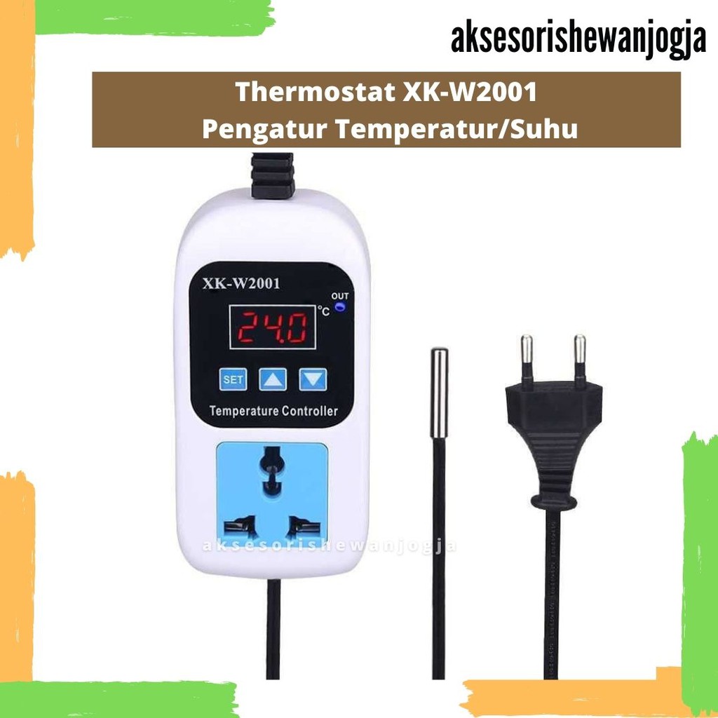 Thermostat XK-W2001, Pengatur Temperatur/Suhu Inkubator, Kandang Reptile, Burung, dll