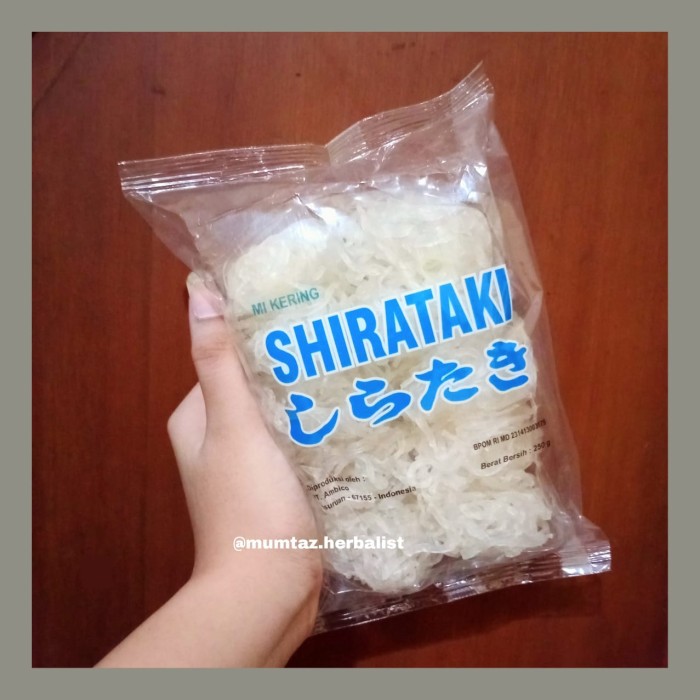 

mie kering shirataki dry diet low carbo